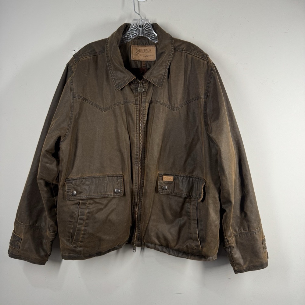 Outback Trading Co Landsman Jacket Southwestern Sherpa Lined Men's Size L